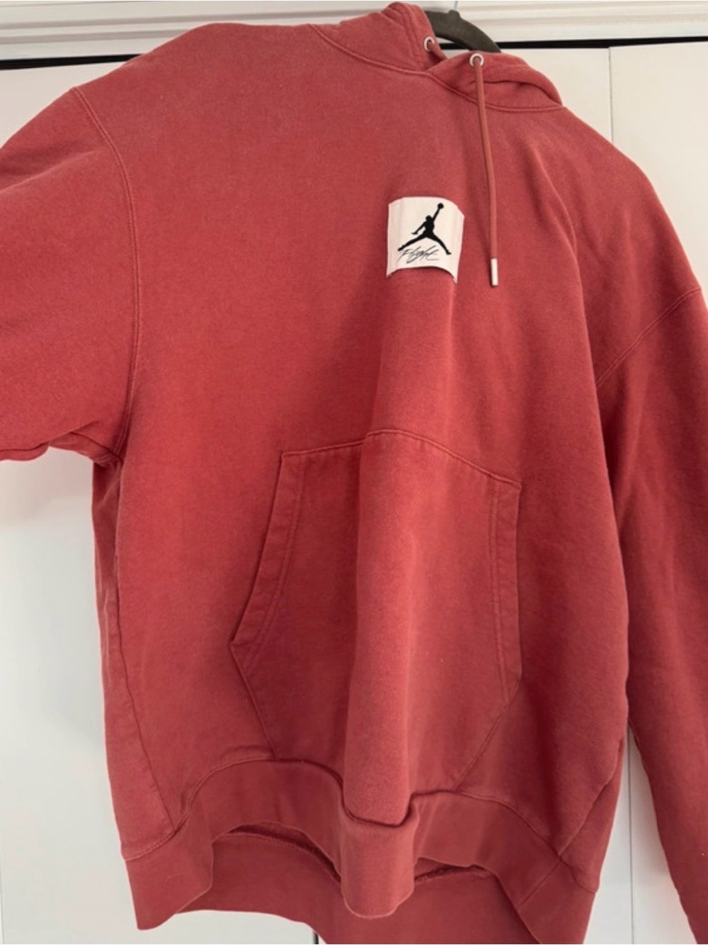 Jordan Essentials Flight Fleece Hoodie Canyon Rust Red Men's